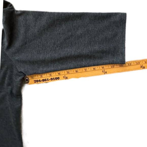 NorthStyle tunic, Size L gray heathered 3/4 sleeves zipper pocket stretch VGUC - Picture 10 of 13